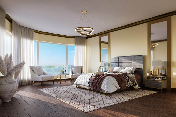 OMEGA AT BONITA BAY, Bonita Springs, Florida,  image description: Omega at Bonita Bay, Bonita Spring, Florida USA, Highrise over Estero Bay and The gulf of Mexico.